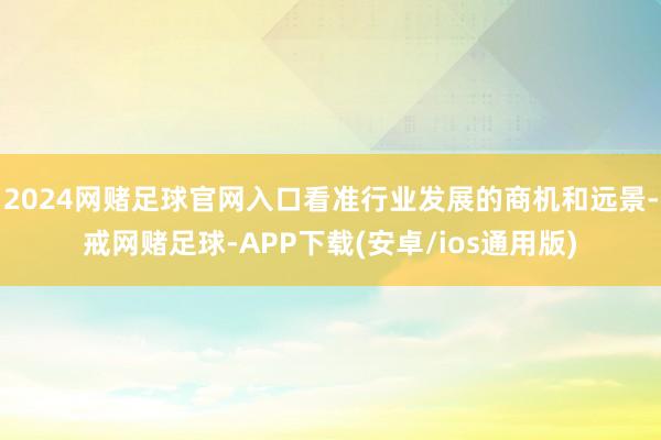 2024网赌足球官网入口看准行业发展的商机和远景-戒网赌足球-APP下载(安卓/ios通用版)