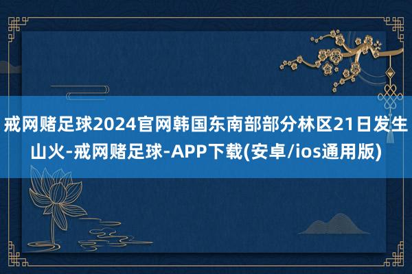 戒网赌足球2024官网韩国东南部部分林区21日发生山火-戒网赌足球-APP下载(安卓/ios通用版)