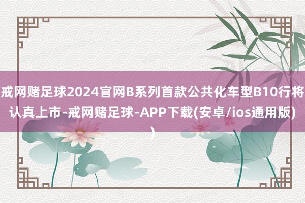 戒网赌足球2024官网B系列首款公共化车型B10行将认真上市-戒网赌足球-APP下载(安卓/ios通用版)