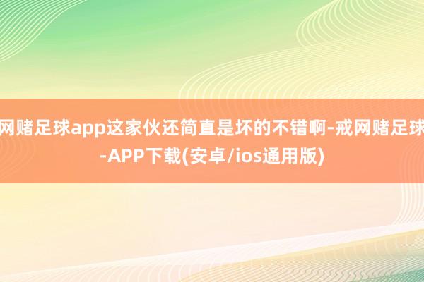 网赌足球app这家伙还简直是坏的不错啊-戒网赌足球-APP下载(安卓/ios通用版)
