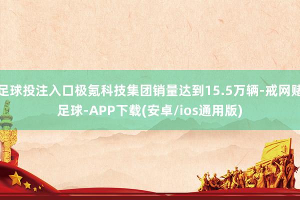 足球投注入口极氪科技集团销量达到15.5万辆-戒网赌足球-APP下载(安卓/ios通用版)