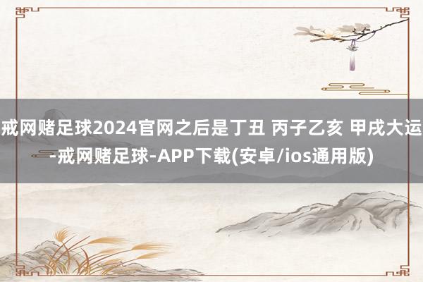 戒网赌足球2024官网之后是丁丑 丙子乙亥 甲戌大运-戒网赌足球-APP下载(安卓/ios通用版)