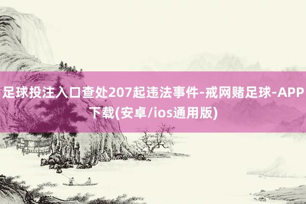 足球投注入口查处207起违法事件-戒网赌足球-APP下载(安卓/ios通用版)