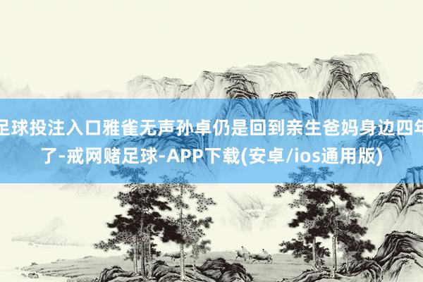 足球投注入口雅雀无声孙卓仍是回到亲生爸妈身边四年了-戒网赌足球-APP下载(安卓/ios通用版)