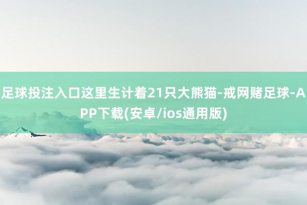 足球投注入口这里生计着21只大熊猫-戒网赌足球-APP下载(安卓/ios通用版)