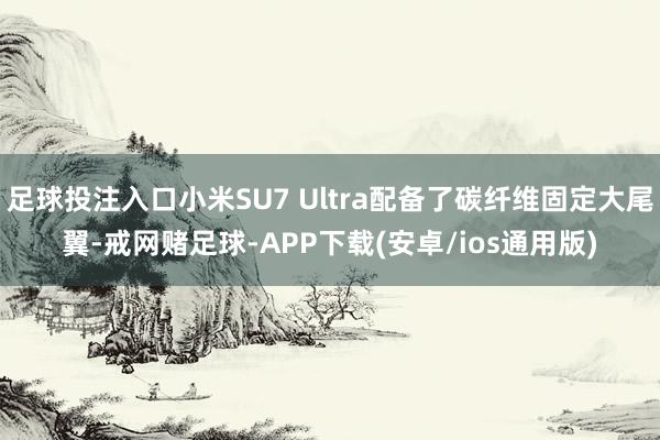 足球投注入口小米SU7 Ultra配备了碳纤维固定大尾翼-戒网赌足球-APP下载(安卓/ios通用版)