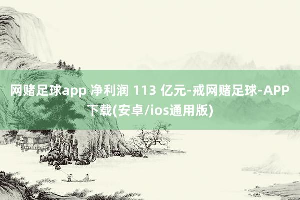 网赌足球app 净利润 113 亿元-戒网赌足球-APP下载(安卓/ios通用版)