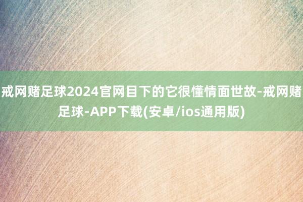 戒网赌足球2024官网目下的它很懂情面世故-戒网赌足球-APP下载(安卓/ios通用版)