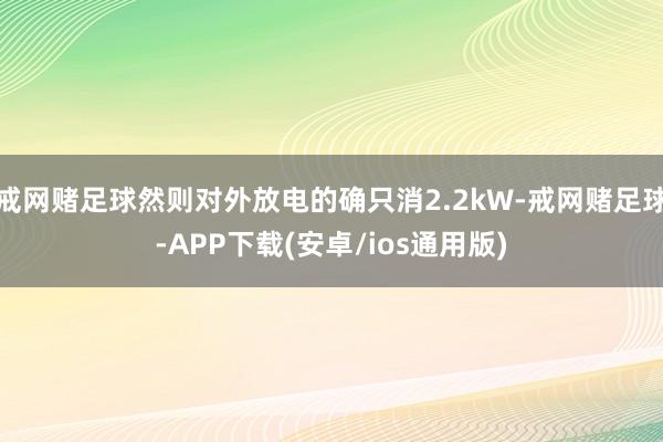 戒网赌足球然则对外放电的确只消2.2kW-戒网赌足球-APP下载(安卓/ios通用版)
