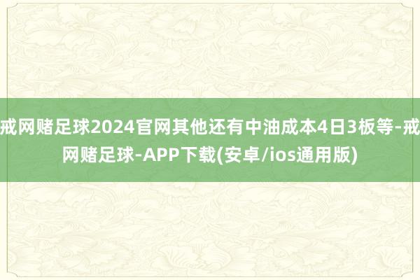 戒网赌足球2024官网其他还有中油成本4日3板等-戒网赌足球-APP下载(安卓/ios通用版)