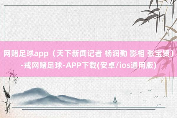 网赌足球app(天下新闻记者 杨润勤 影相 张宝贤)-戒网赌足球-APP下载(安卓/ios通用版)