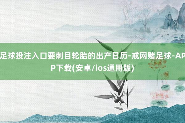 足球投注入口要刺目轮胎的出产日历-戒网赌足球-APP下载(安卓/ios通用版)