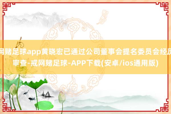 网赌足球app黄晓宏已通过公司董事会提名委员会经历审查-戒网赌足球-APP下载(安卓/ios通用版)