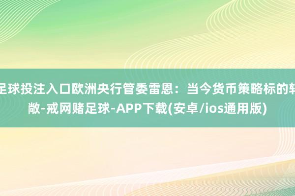 足球投注入口欧洲央行管委雷恩：当今货币策略标的轩敞-戒网赌足球-APP下载(安卓/ios通用版)