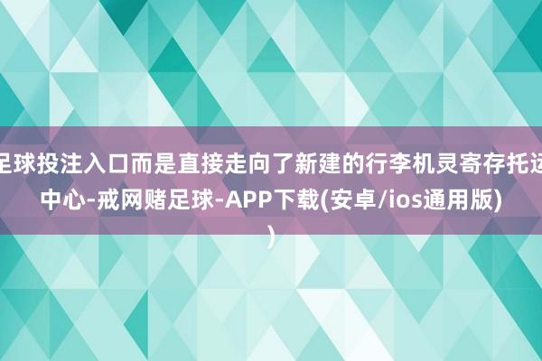 足球投注入口而是直接走向了新建的行李机灵寄存托运中心-戒网赌足球-APP下载(安卓/ios通用版)