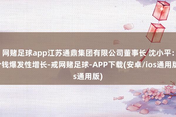 网赌足球app江苏通鼎集团有限公司董事长 沈小平：价钱爆发性增长-戒网赌足球-APP下载(安卓/ios通用版)