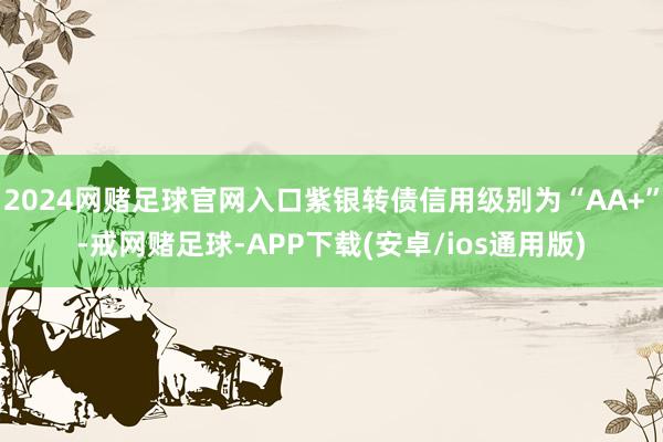2024网赌足球官网入口紫银转债信用级别为“AA+”-戒网赌足球-APP下载(安卓/ios通用版)