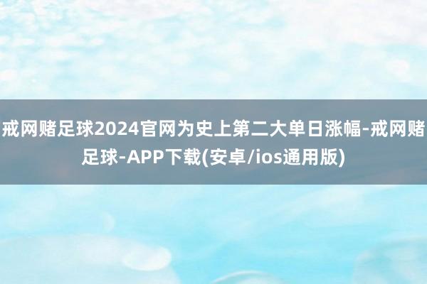 戒网赌足球2024官网为史上第二大单日涨幅-戒网赌足球-APP下载(安卓/ios通用版)
