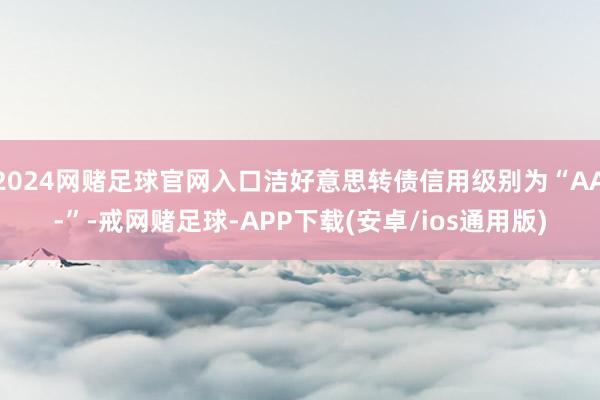 2024网赌足球官网入口洁好意思转债信用级别为“AA-”-戒网赌足球-APP下载(安卓/ios通用版)