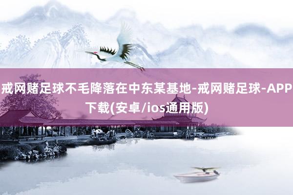 戒网赌足球不毛降落在中东某基地-戒网赌足球-APP下载(安卓/ios通用版)
