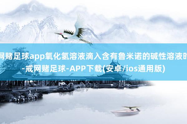 网赌足球app氧化氢溶液滴入含有鲁米诺的碱性溶液时-戒网赌足球-APP下载(安卓/ios通用版)