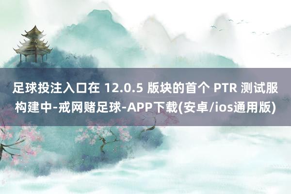 足球投注入口在 12.0.5 版块的首个 PTR 测试服构建中-戒网赌足球-APP下载(安卓/ios通用版)