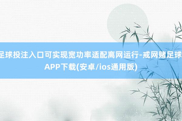足球投注入口可实现宽功率适配离网运行-戒网赌足球-APP下载(安卓/ios通用版)