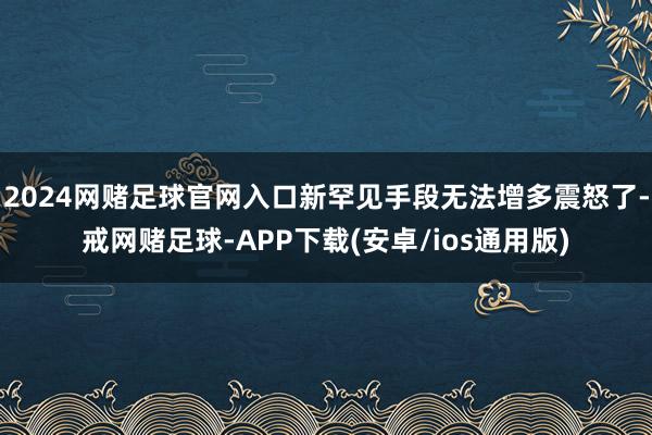 2024网赌足球官网入口新罕见手段无法增多震怒了-戒网赌足球-APP下载(安卓/ios通用版)